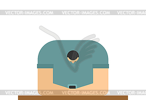 Guy checking phone. man and mobile internet - vector image