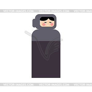 Muslim woman in traditional oriental clothes. - vector image