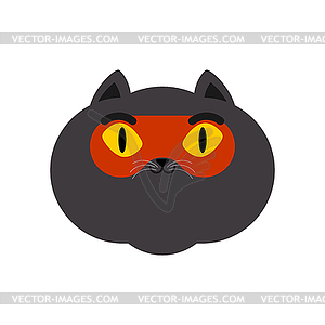 Cat superhero in mask. Face Super Cat - vector clip art