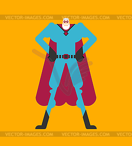 Grandfather superhero. Super granddad in mask and - vector clipart