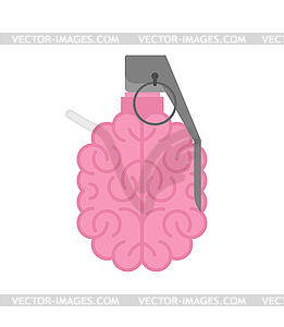 Граната головного мозга. Мозги военных боеприпасов. армия - векторное изображение EPS