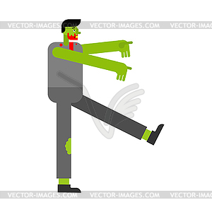 Zombie Walking . green dead go - vector clipart / vector image
