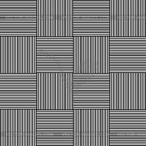 Optical illusion pattern seamless. Black and white - vector clipart