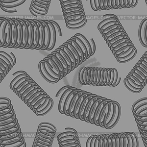 Metal spring pattern seamless. background - white & black vector clipart