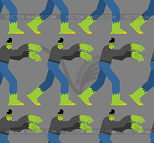 Zombie pattern seamless. Zombies background. - vector clip art