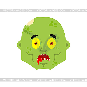 Zombie scared OMG emotion. Living Dead Oh my God - vector clip art