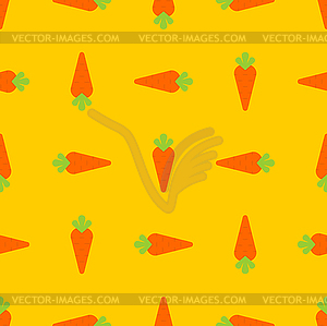 Carrot pattern seamless. Vegetable background. - vector image