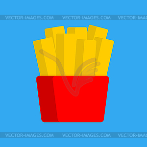 French fries cartoon style  - vector image