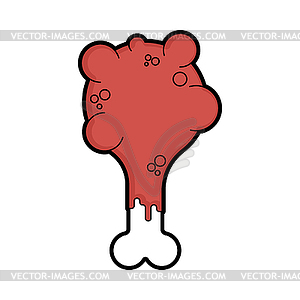 Roasted Chicken Leg cartoon . Food - royalty-free vector image