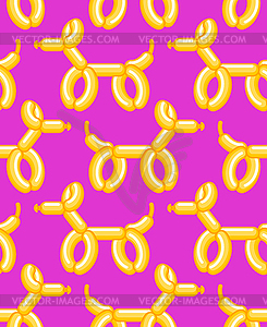 Balloon Dog pattern seamless. birthday air toy - vector clip art