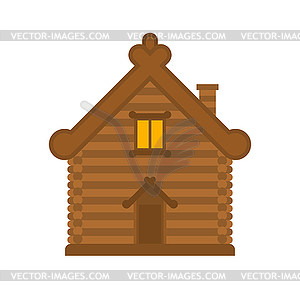 Russian hut. Wooden house in Russia. National Folk - vector clipart / vector image