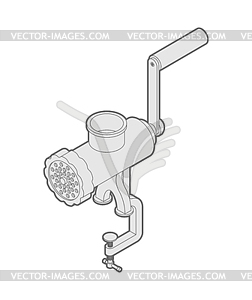 Мясорубка . мясорубка мясорубка. мясо-Чоп - векторная графика