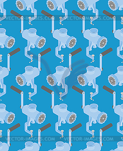 Meat grinder pattern seamless. mincing machine - vector image