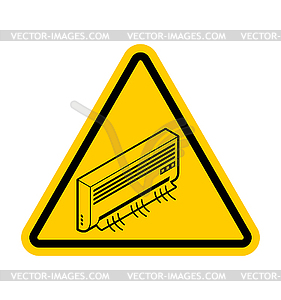 Attention Air conditioning. Caution Cooling. - vector clipart