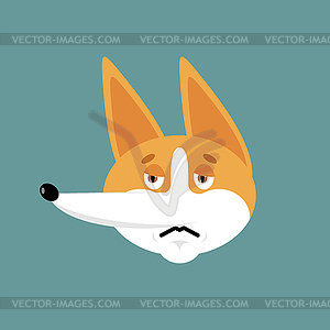 Corgi sad emoji. Dog sorrowful emotions avatar. - vector image