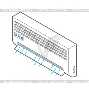 Кондиционер . Система холодного воздуха - изображение в векторе / векторный клипарт