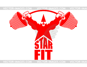 Star fit sign for Gym. Strong star symbol for Gym - vector clip art
