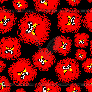 Anger red pattern seamless. Evil background. texture - vector image