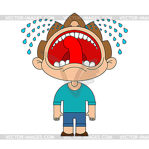 boy crying clip art