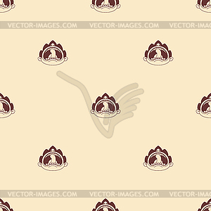 Boy crying open mouth pattern seamless. Child - vector clipart