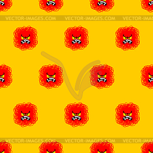 Anger red pattern seamless. Evil background. texture - vector clipart