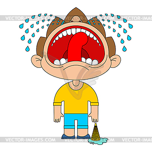 crying kid clipart