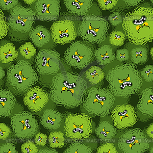 Evil microbe pattern seamless. evil virus background - vector image