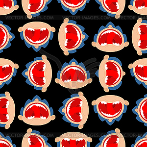 Boy crying open mouth pattern seamless. Child - vector clip art