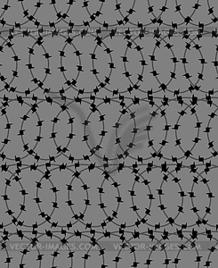 Barbed wire pattern seamless. barbwire background. - vector image