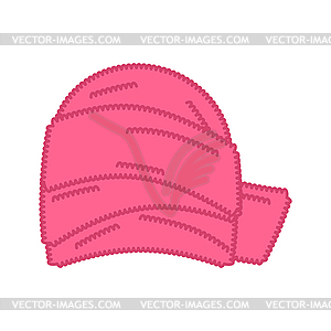 Towel on head . Headdress - vector image