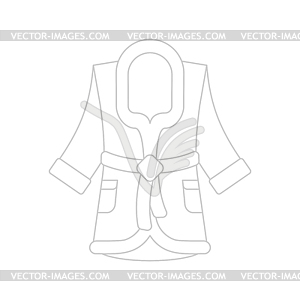 White Bathrobe . New Homewear - stock vector clipart