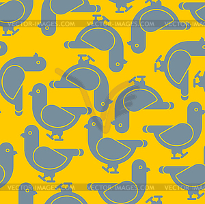 Dove pattern seamless. Pigeon background - vector clipart