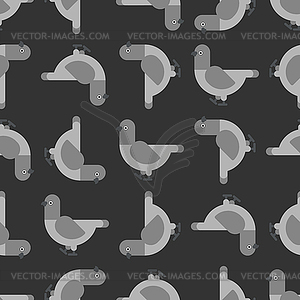 Dove pattern seamless. Pigeon background - vector image