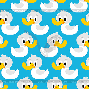 Duckling pattern seamless. Duck background. Water - vector clip art