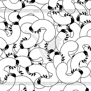 Maggot pattern seamless. Beetle larva background. - vector image