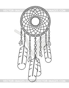 Dreamcatcher icon. Dream catcher sign. illustrat - vector clipart