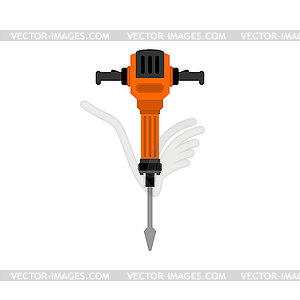 Jackhammer . Road worker tool - vector clip art