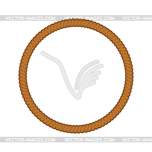 Circle made of rope . round Frame cable illustrat - color vector clipart