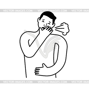 Cough icon . Coughing sign - vector clip art