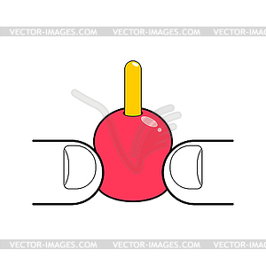 Squeezing pimple . popping Acne - vector clip art