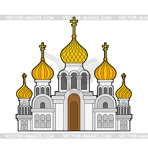 Russian christian church . Traditional orthodox - vector clip art