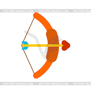 Cupid bow . Weapon for Little angel cartoon. - vector image