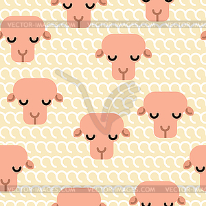 Ram pattern seamless. Lamb background. texture - vector clipart