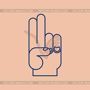 Blessings hand Russian prison tattoo. Russia sign - vector clipart