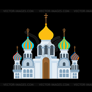 Russian christian church . Traditional orthodox - vector clip art