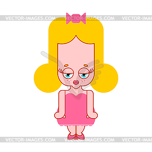 Cute little girl cartoon . girlie - vector clipart