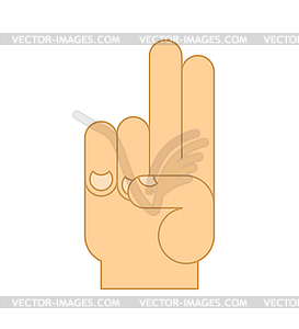 Blessings hand . Religion sign fingers. illustrat - vector clipart