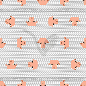 Ram pattern seamless. Lamb background. texture - royalty-free vector image