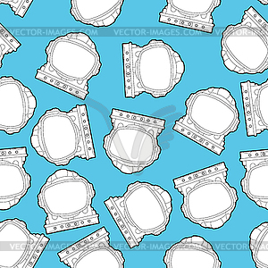 Astronaut helmet pattern seamless. spaceman helmet - vector clipart