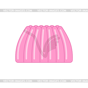 Jelly pudding . sweet jell. sweetness gelatin. il - vector EPS clipart